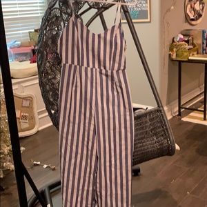 Blue white striped jumper